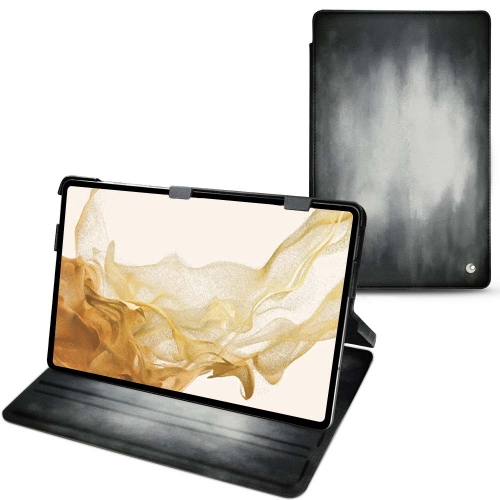 Funda de cuero para Samsung Galaxy Tab S8Gris Patine