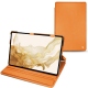 Samsung Galaxy Tab S8 leather case - Orange PU