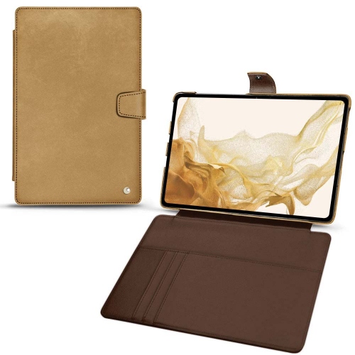 Custodia in pelle per Galaxy Tab S8Sable vintage ( Pantone #9b7340 ) 