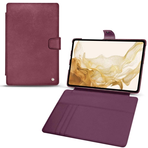 Housse en cuir pour Galaxy Tab S8Prune vintage ( Pantone #612434 ) 