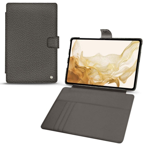 Estojo de couro para Galaxy Tab S8Anthracite ( Pantone #41403c ) 