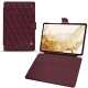Housse cuir Samsung Galaxy Tab S8 - Lie de vin - Couture ( Pantone 5115C ) 