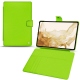Samsung Galaxy Tab S8 leather case - Vert fluo