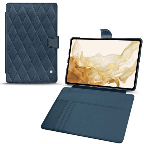 Galaxy Tab S8的皮套Jean vintage - Couture ( Pantone #2f414f  ) 