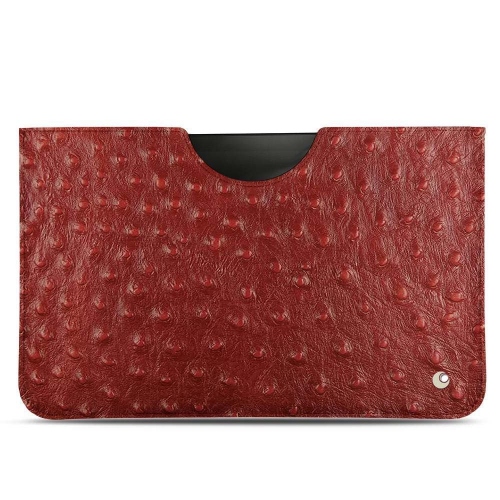 Leather Case for Samsung Galaxy Tab S8Autruche ciliegia ( Pantone #a4343a ) 