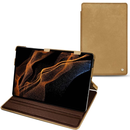 Galaxy Tab S8+ caixa e capa de couro com aba horizontalSable vintage ( Pantone #9b7340 ) 