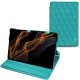 Samsung Galaxy Tab S8+ leather case - Bleu fluo - Couture