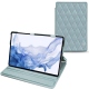 Custodia in pelle Samsung Galaxy Tab S8 Ultra - Bleu ciel - Couture ( Nappa - Pantone 277C ) 