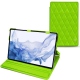 Samsung Galaxy Tab S8 Ultra leather case - Vert fluo - Couture