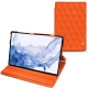 Samsung Galaxy Tab S8 Ultra leather case - Orange fluo - Couture