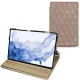 Housse cuir Samsung Galaxy Tab S8 Ultra - Taupe vintage - Couture