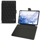 Samsung Galaxy Tab S8 Ultra leather case - Ebène - Couture ( Sleek P C12 - Black ) 