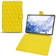 Housse cuir Samsung Galaxy Tab S8 Ultra - Jaune fluo - Couture