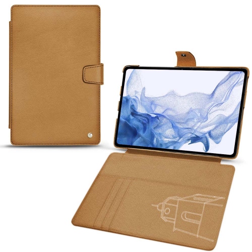 Funda de lujo para Galaxy Tab S8 UltraCastan esparciate ( Pantone #824F2A )