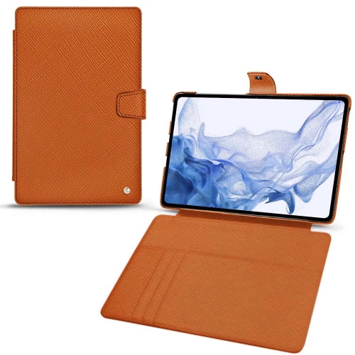 Galaxy Tab S8 Ultra的豪华外壳Orange vibrant ( Pantone #e36b39 ) 