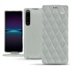 Capa em pele Sony Xperia 1 IV - Gris - Couture ( Nappa - Pantone #c1c6c8 ) 