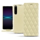 Sony Xperia 1 IV leather case - Beige - Couture ( Nappa - Pantone #ceb888 ) 