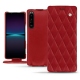 Housse cuir Sony Xperia 1 IV - Rouge - Couture ( Nappa - Pantone #d50032 ) 