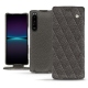 Custodia in pelle Sony Xperia 1 IV - Anthracite - Couture ( Pantone 424C ) 