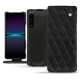 가죽 커버 Sony Xperia 1 IV - Negre poudro - Couture