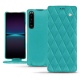 Sony Xperia 1 IV leather case - Bleu fluo - Couture