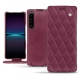 Housse cuir Sony Xperia 1 IV - Prune vintage - Couture