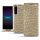 Custodia in pelle Sony Xperia 1 IV - Autruche desert