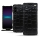 Sony Xperia 1 IV leather case - Crocodile nero