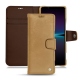 가죽 커버 Sony Xperia 1 IV - Sable vintage ( Pantone #9b7340 ) 