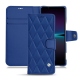 가죽 커버 Sony Xperia 1 IV - Bleu océan - Couture ( Nappa - Pantone #003da5 ) 