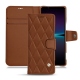 Capa em pele Sony Xperia 1 IV - Marron - Couture ( Nappa - Pantone #8B4720 ) 