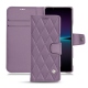 Custodia in pelle Sony Xperia 1 IV - Lilas - Couture ( Nappa - Pantone #b9a3e3 ) 