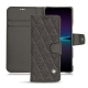 Lederschutzhülle Sony Xperia 1 IV - Anthracite - Couture ( Pantone 424C ) 