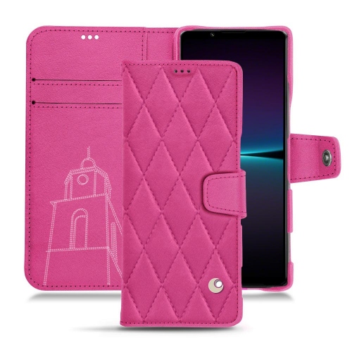 Funda de cuero personalizable para Sony Xperia 1 IVRose BB - Couture ( Pantone #DB599F )