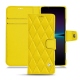 Housse cuir Sony Xperia 1 IV - Jaune fluo - Couture