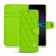 Housse cuir Sony Xperia 1 IV - Vert fluo - Couture