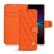 Sony Xperia 1 IV leather case - Orange fluo - Couture