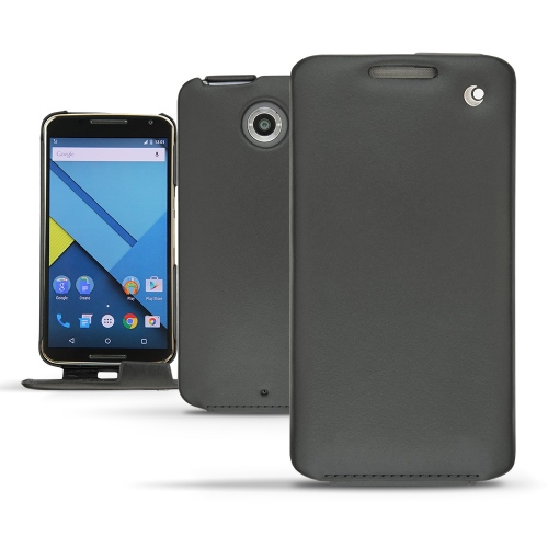 Capa em pele Motorola Nexus 6 - Noir ( Nappa - Black ) 