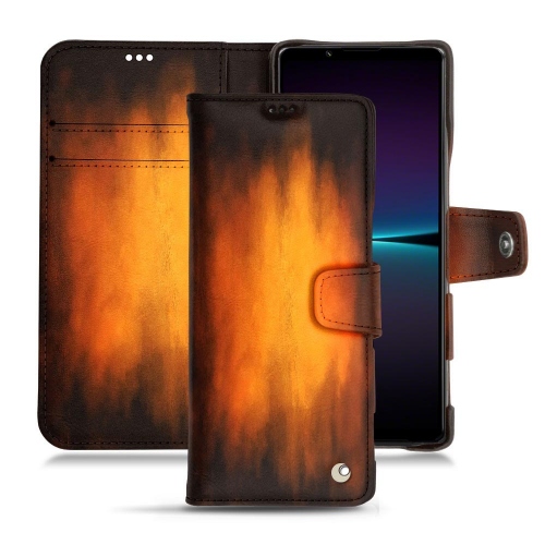 Funda de cuero personalizable para Sony Xperia 1 IVFauve Patine