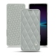 Capa em pele Sony Xperia 1 IV - Gris - Couture ( Nappa - Pantone #c1c6c8 ) 
