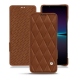 Custodia in pelle Sony Xperia 1 IV - Marron - Couture ( Nappa - Pantone #8B4720 ) 