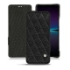 Lederschutzhülle Sony Xperia 1 IV - Ebène - Couture ( Sleek P C12 - Black ) 
