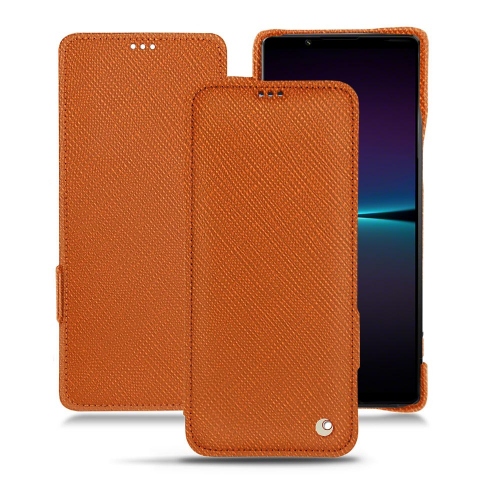 Funda de cuero de alta calidad para Sony Xperia 1 IVOrange vibrant ( Pantone #e36b39 ) 