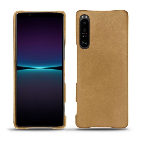 Estojo de couro premium para Sony Xperia 1 IVSable vintage ( Pantone #9b7340 ) 