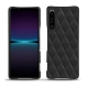 Sony Xperia 1 IV leather cover - Noir - Couture ( Nappa - Black ) 
