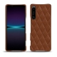 Funda de piel Sony Xperia 1 IV - Marron - Couture ( Nappa - Pantone #8B4720 ) 