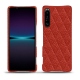 Custodia in pelle Sony Xperia 1 IV - Papaye - Couture ( Pantone 180C ) 