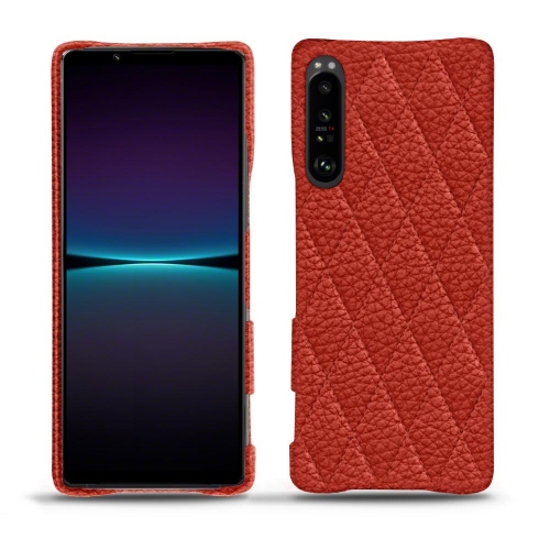 Coque en cuir haut de gamme pour Sony Xperia 1 IVPapaye - Couture ( Pantone #b54317 ) 
