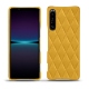 Sony Xperia 1 IV leather cover - Jaune soulèu - Couture