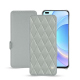 レザーケース Honor Magic4 Pro - Gris - Couture ( Nappa - Pantone #c1c6c8 ) 
